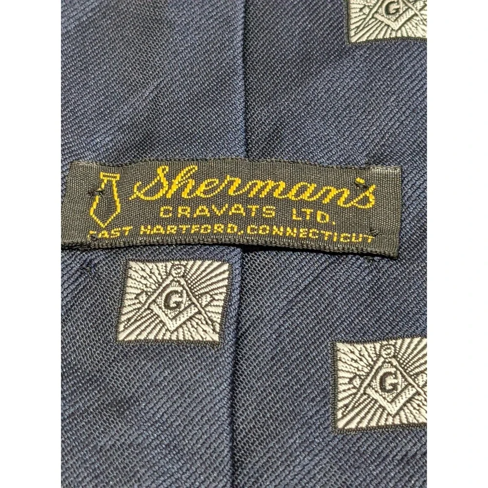 Vtg Free Masons Masonic Tie 3